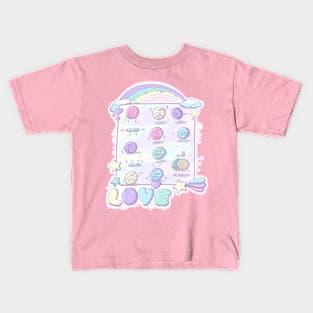 Cute love heart sweets in kawaii style Kids T-Shirt